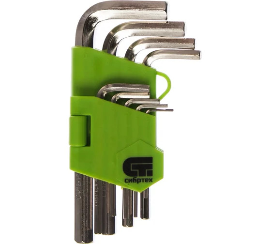 Ключи шестигранные 9шт Сибртех 12317