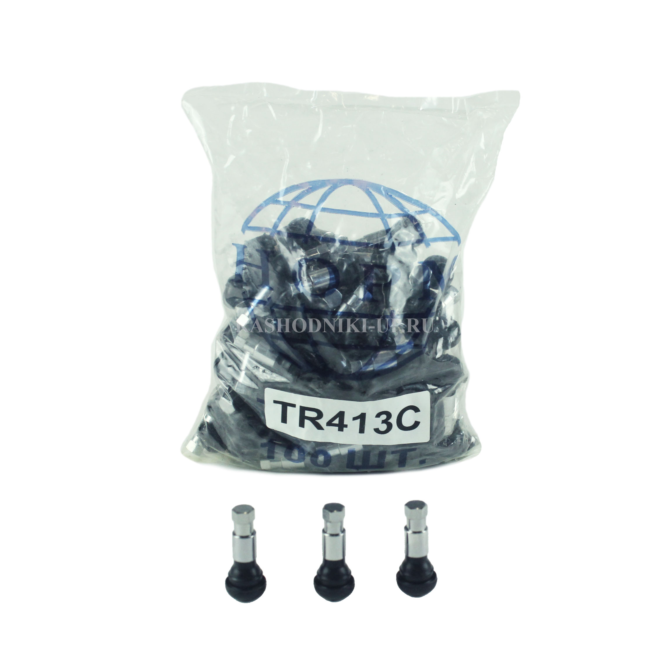 Вентиль б/к TR-413 (хром) 100шт