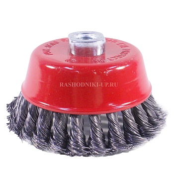 Щётка для УШМ (100мм) крученая проволока 0,5 мм MATRIX 74628