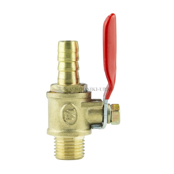 EC 80614 Вентиль шаровый 1/4" наружная резьба - 8мм елочка