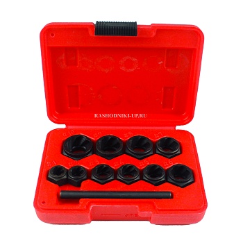 Набор для поврежденных гаек и болтов AUTOMASTER (11пр) низкий профиль AMT-63317