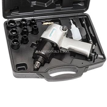 Пневмогайковёрт NORDBERG 1/2" 850 Nm с головками в кейсе NP 14085К