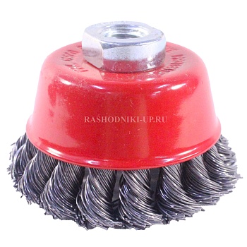 Щётка для УШМ (75мм) крученая проволока 0,5 мм MATRIX 74624