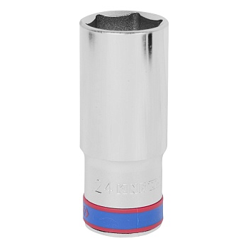 Головка торцевая глубокая шестигранная  1/2", 24 мм, KING TONY 423524M