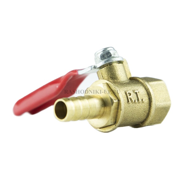 EC 80612 Вентиль шаровый 1/4" внутренняя резьба - 10мм елочка