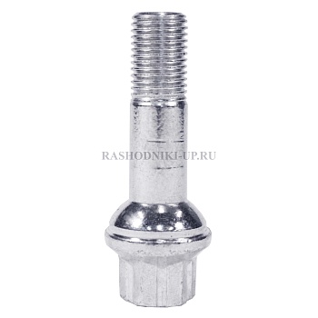 S17D45MZN Болт М14х1,5х45 сфера,с неполной резьбой,ключ 17мм,цинк (S17D45MZN)