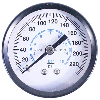 Манометр  1/4" SV 8055 (задний вход)