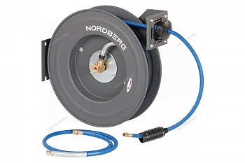 Шланг воздушный на стальной катушке NORDBERG гибридный ПВХ 20м (08-12мм) HR0820RPVC